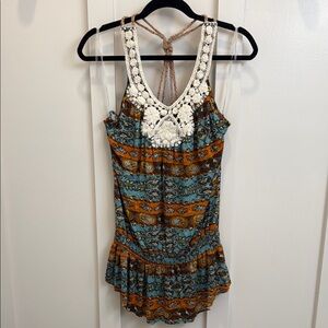 Forever 21 Boho Crochet Swim Coverup